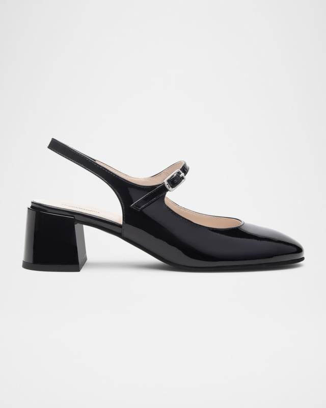 Patent Mary Jane Ballerina Pumps